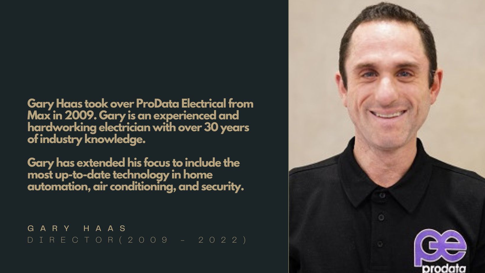 Gary Haas prodata electrical contracting